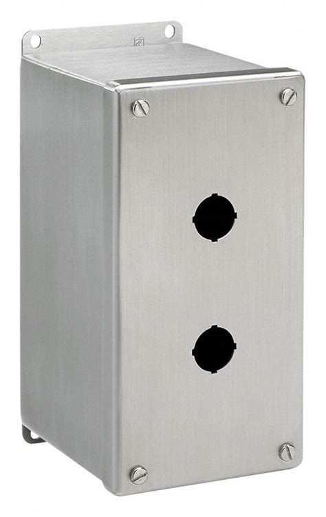 hoffman 2 hole stainless steel box|hoffman push button enclosures.